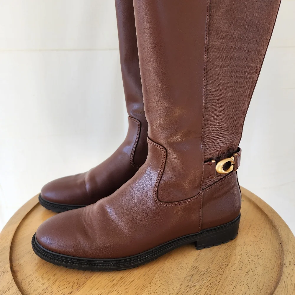Coach Faith Knee-High Women's Lug Sole Riding Boots